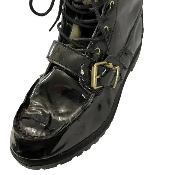 US Polo Assn Madison Black And Cream Faux Fur Lined Boots - Picture 5 of 10